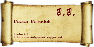 Bucsa Benedek névjegykártya